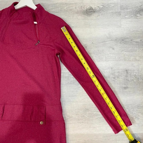 Lole Evolt Dress S with Mock Neck 1/4 Zip Stretch Tennis Dress Raspberry Pink - Picture 15 of 16